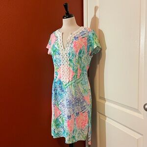 Lilly Pulitzer Women’s The Cassidy Stretch Shift Multi Bohemian Queen‎ Dress